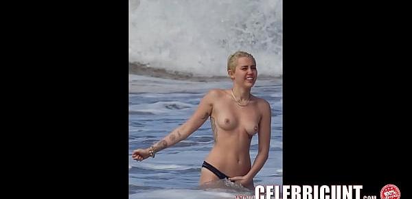  Nude Celebrity Fun With Miley Cyrus Tits and Pussy